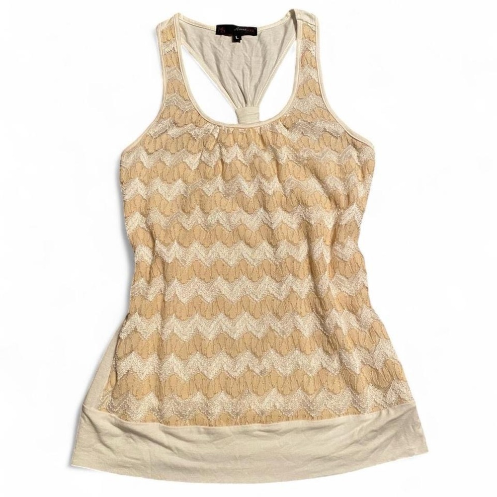 HeartSoul Lace Chevron Tank Top